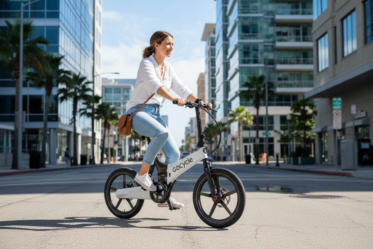 Gocycle G4 White 500 Watt motor dual speed 15 or 20 MPH