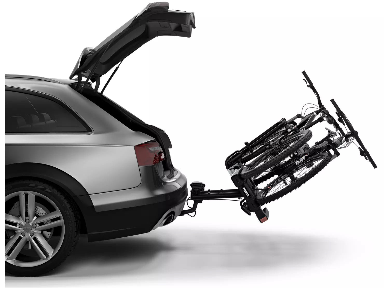Thule EasyFold XT 2-Bike TowballCcarrier with AcuTight torque knobs 13-pin