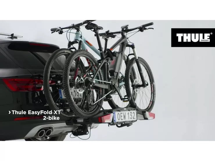 Thule EasyFold XT 2-Bike TowballCcarrier with AcuTight torque knobs 13-pin