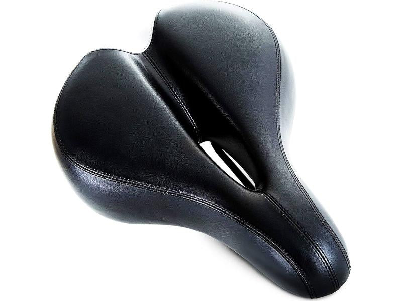 UNISEX WIDE COMFORT SPRUNG SADDLE WHITE/BLACK