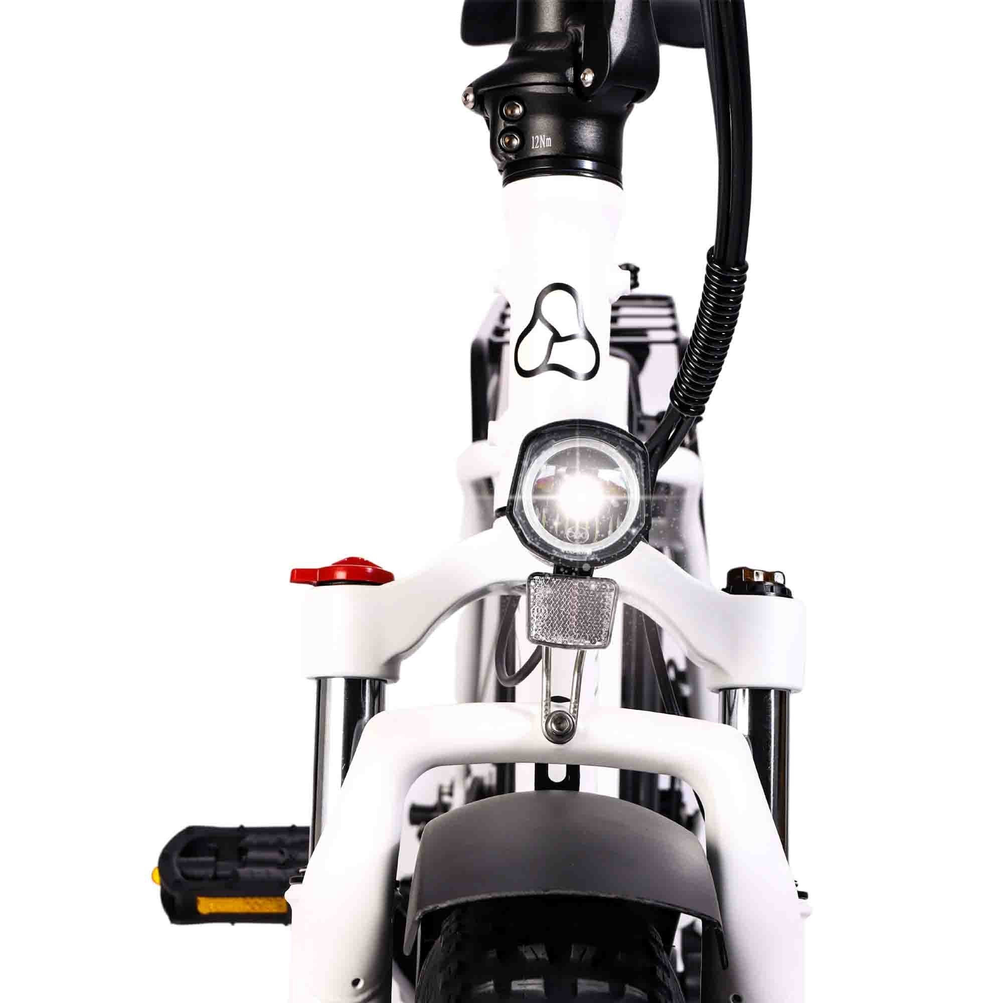 2026 Hygge Vester Step Through Folding Electric Bike White
