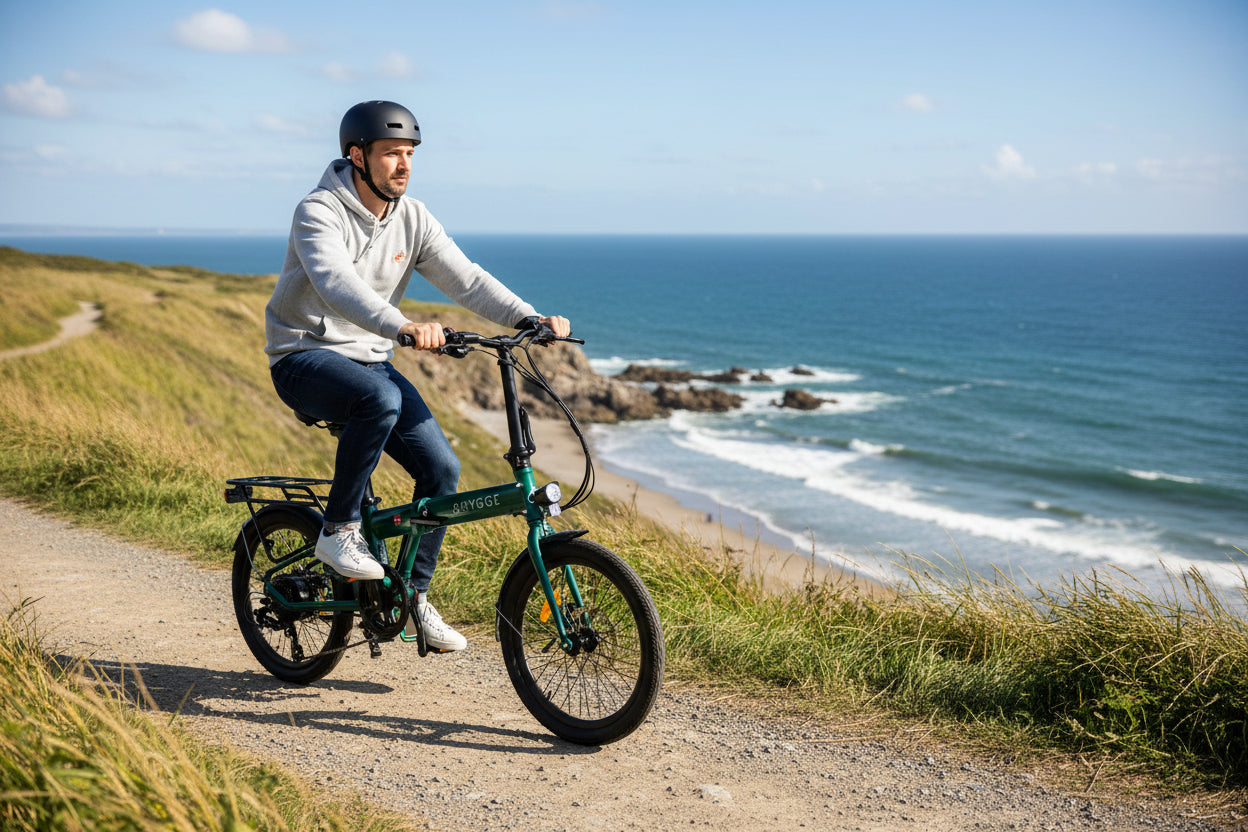 Hygge Virum Folding E-Bike Crossbar Green