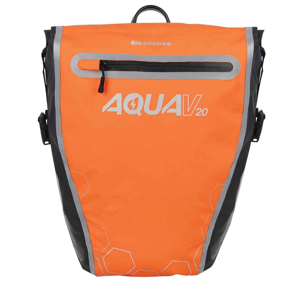 Oxford Aqua T20 Single QR Pannier Bag Orange or Black