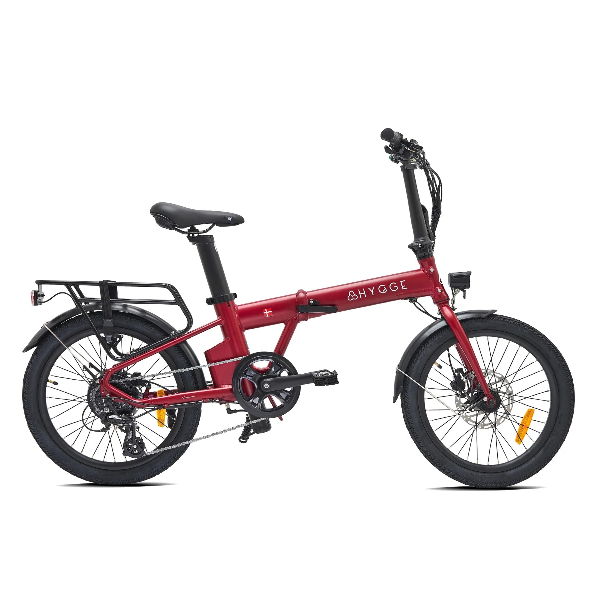 2026 Hygge Virum Folding E-Bike Crossbar Red