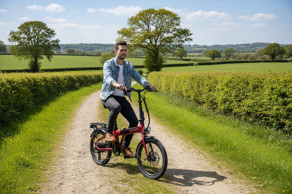 2026 Hygge Virum Folding E-Bike Crossbar Red