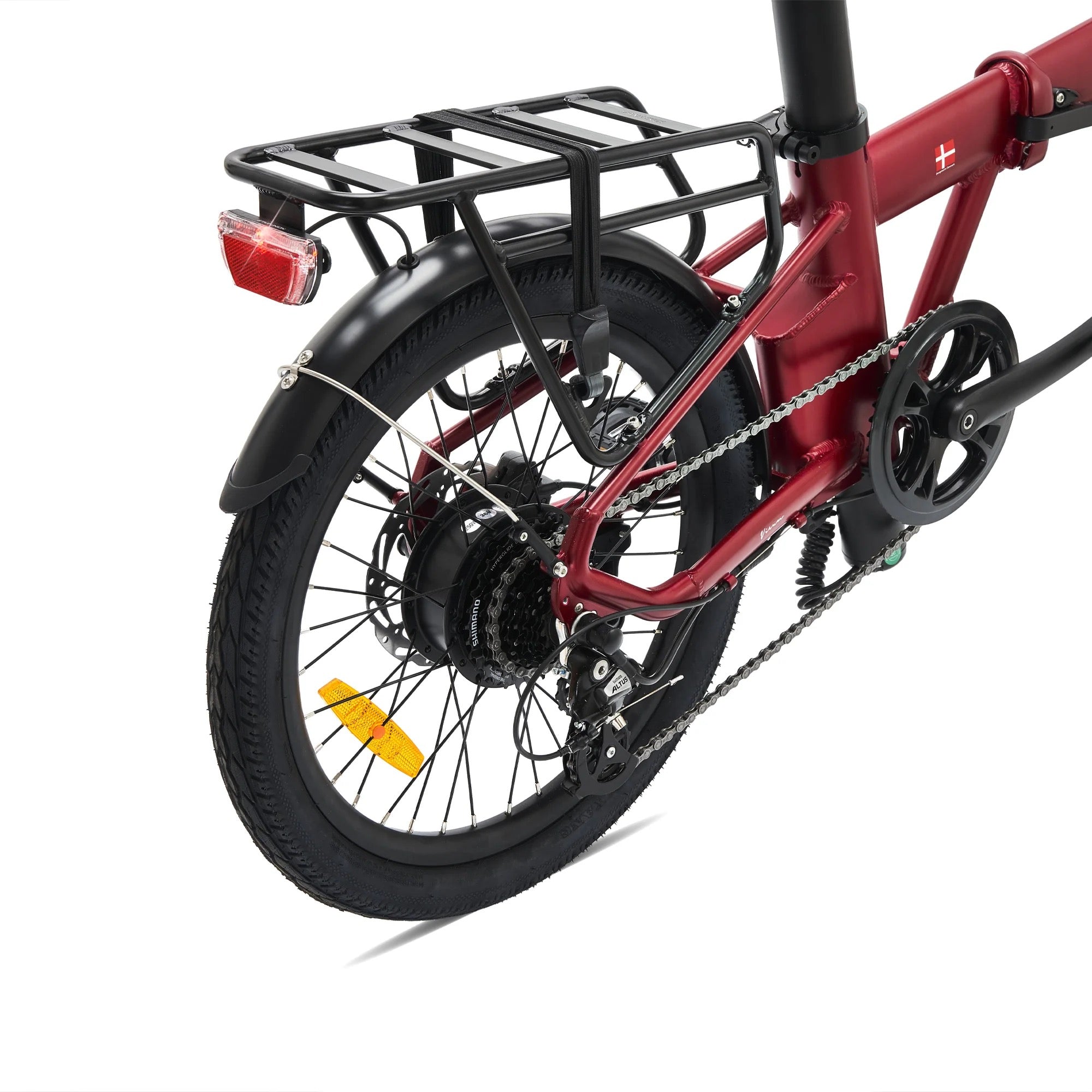 2026 Hygge Virum Folding E-Bike Crossbar Red