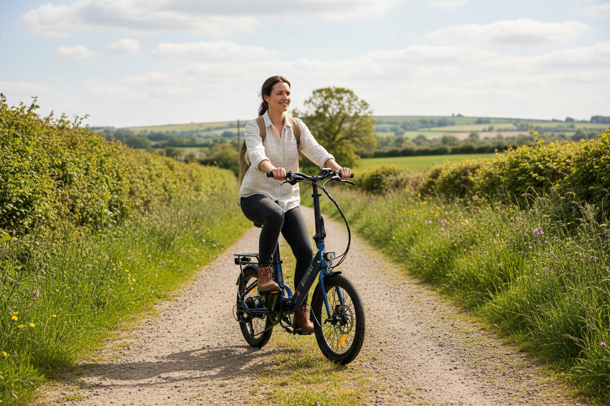 2026 Hygge Virum Step Folding E-Bike Blue