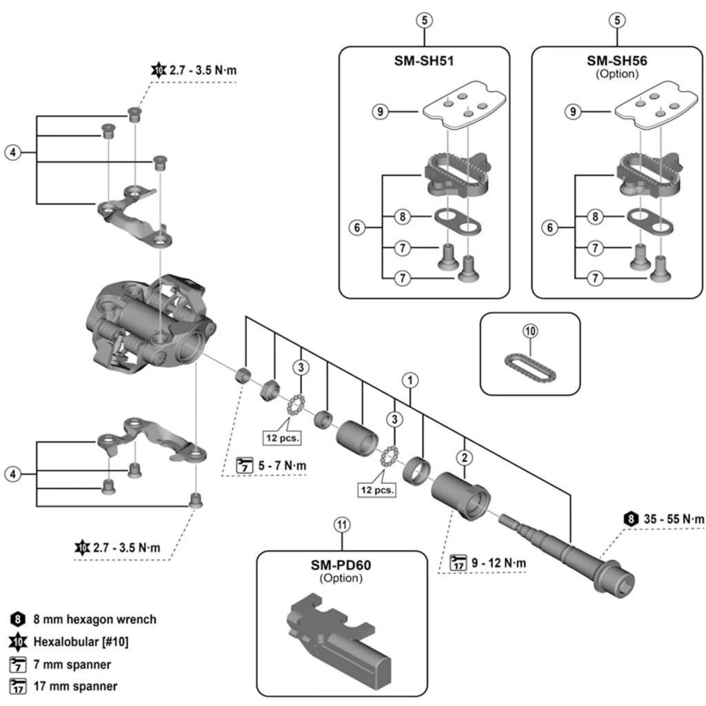 Shimano SPD cleat Set SM-SH56