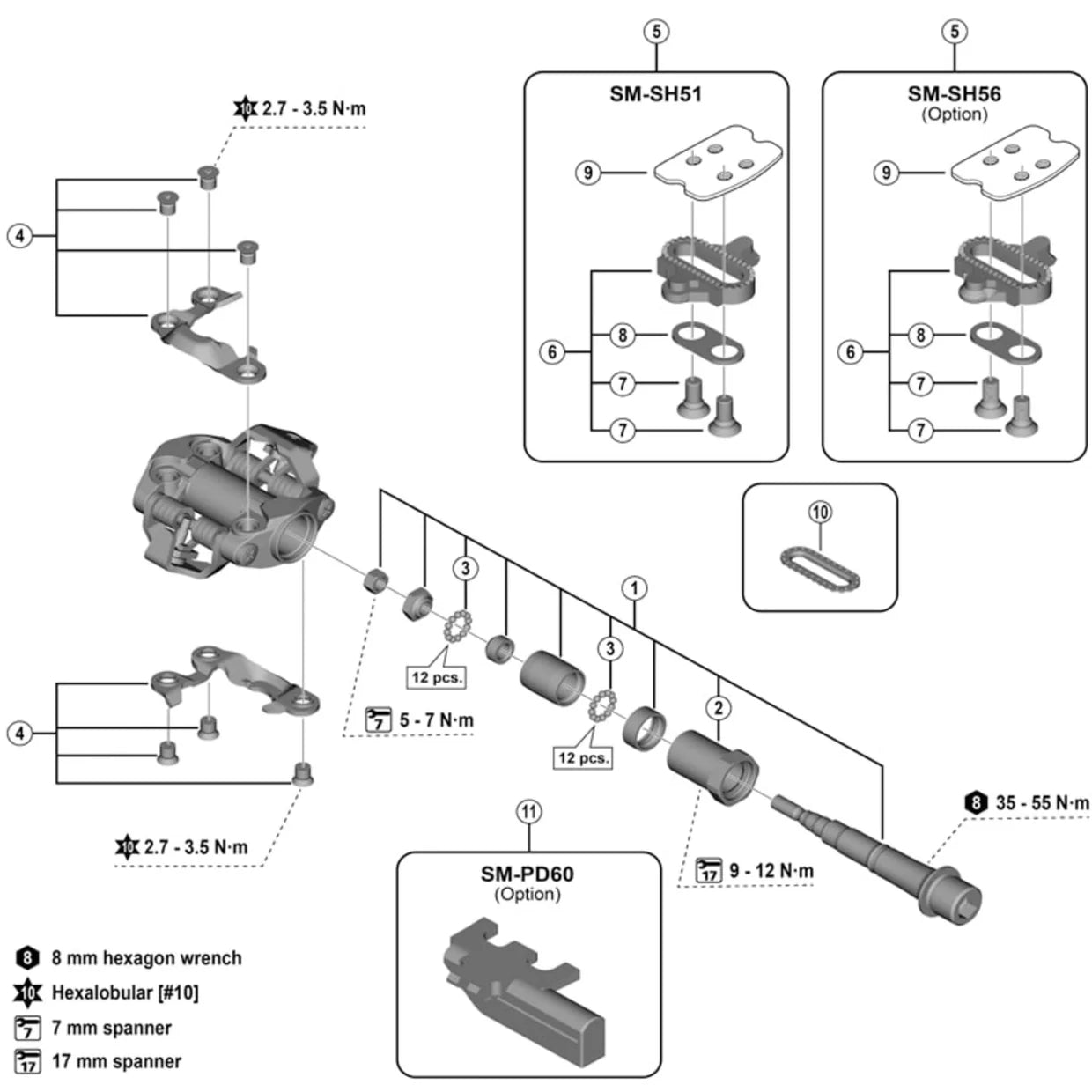 Shimano SPD cleat Set SM-SH56