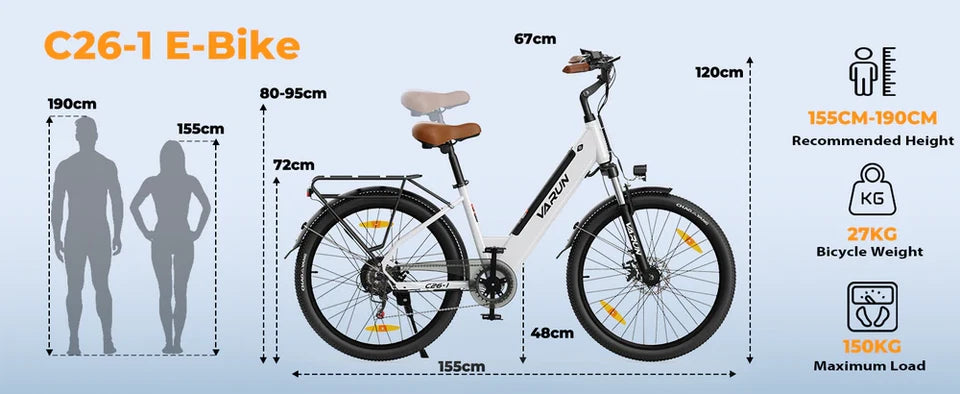Varun C26-1 Lpow Step 30MPH eBike